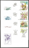 Czech Republic - Flower Growing - Beauty Of Orchids, Set Of 4 FDCs, 2012 - FDC