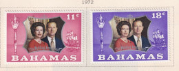 BAHAMAS  - 1972 Royal Silver Wedding Set Hinged Mint - 1963-1973 Autonomia Interna