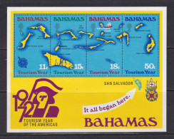 BAHAMAS  - 1972 Tourism Year Miniature Sheet Hinged Mint - 1963-1973 Autonomia Interna