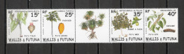 WALLIS ET FUTUNA   N° 618 à 621    NEUFS SANS CHARNIERE COTE 2.30€   PLANTE FLORE - Unused Stamps