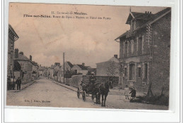 Environs De MEULAN - FLINS SUR SEINE - Route De Paris à Mantes Et Hôtel Des Postes - Très Bon état - Flins Sur Seine