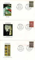 Denmark 1980.  Lace, Set Of 3 On FDC. - FDC