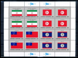 Verenigde Naties : Flag Series 525/41  In Vel/en Feuillet - Neufs