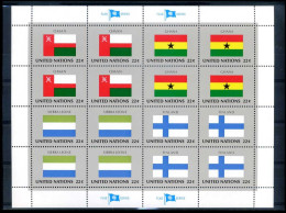 Verenigde Naties : Flag Series 440/55  In Vel/en Feuillet - Neufs