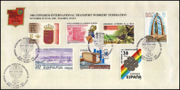 Spain - FDC -  34st Congress Of The International Transport Workers' Federation - FDC