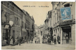 47 LIBOS LA GRAND'RUE 1924 CPA 2 SCANS - Libos