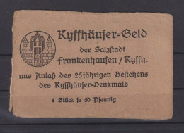 Geldschein Banknote Notgeld Frankenhausen Kyffhäuser Geld 6 Scheine Gute Erhtg. - Autres & Non Classés