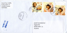 Auslands -Brief Von 315100  Chișineu-Criș Mit 3 X 4,70 Lei Christoph Kolumbus Cristofor Columb 2025 - Briefe U. Dokumente