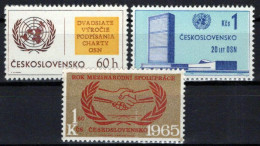 Czechoslovakia 1318-1320 MNH United Nations Headquarters Zayix Stamps 0425S0147 - Autres & Non Classés