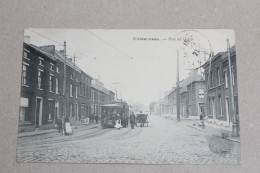 CPA A VOIR !! CHATELINEAU ( CHATELET ) - RUE DE GILLY ( TRES BEAU PLAN SUR TRAM TRAMWAY ELECTRIQUE - 1921 ) - Chatelet