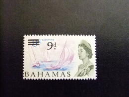 49 BAHAMAS 1965 / ELIZABETH II Y  REGATAS De VELEROS / YVERT 210 MH Sobrecargado - 1963-1973 Autonomia Interna