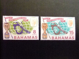 49 BAHAMAS 1966 / COUPE DU MONDE De FOOTBALL / YVERT 234 / 235 MH Filigrana CA Multiple - 1963-1973 Autonomia Interna