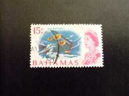 49 BAHAMAS 1967 / ELIZABETH II Y JARDIN FONDO Del MAR / YVERT 250 FU Filigrana CA Multiple - 1963-1973 Autonomia Interna