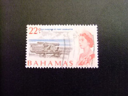 49 BAHAMAS 1967 / ELIZABETH II Y VIEJO CAÑON / YVERT 251 FU Filigrana CA Multiple - 1963-1973 Autonomia Interna