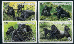 Ruanda 1292-1295 Postfrisch WWF Affen #IA178 - Autres & Non Classés