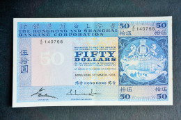 (M) 1983 HONG KONG OLD ISSUE - HSBC 50 DOLLARS ($50) #A/6 140768 - Hong Kong