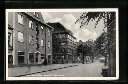 AK Wittenberge B. Schwerin, Bahnstrasse Mit Geschäften - Wittenberge