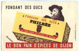 Buvard  21 X 13.5 Pain D'épices PHILBEE  Dijon  Fondant Des Ducs  Ours Ourson - Gingerbread