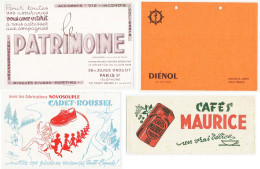Buvard Lot De 4 (32) MARINIER - MAURICE - PATRIMOINE - NOVOSOUPLE  Avec Défauts :taches,  Pliures,déchirures Etc. Etc - Verzamelingen & Reeksen