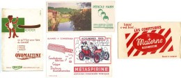 Buvard Lot De 4 (34) MATERNE - METASPIRINE - OVOMALTINE - PETROLE HAHN  Avec Défauts :taches,  Pliures,déchirures Etc. - Verzamelingen & Reeksen
