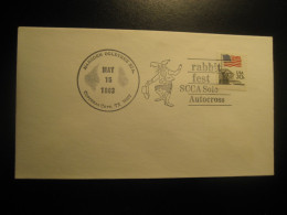 COPPERAS COVE 1983 Solo Autocross Rabbit Fest Lapin Cancel Cover USA - Lapins