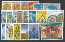 Andorre Français Année Complète - 2002 - Y&T N°555-574** - Volledige Jaargang