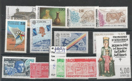 Andorre Français Année Complète - 1991 - Y&T N°400-412** - Volledige Jaargang