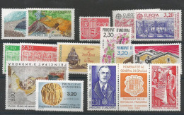 Andorre Français Année Complète - 1990 -  Y&T N°385-399** - Volledige Jaargang