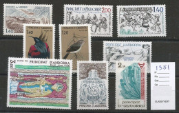 Andorre Français Année Complète - 1981 -  Y&T N°291-299** - Volledige Jaargang