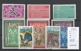 Andorre Français Année Complète - 1971 - Y&T N°209-216** - Volledige Jaargang