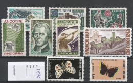 Andorre Français Année Complète - 1976 -  Y&T N°251-259** - Volledige Jaargang