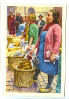 Image 12 X 7.8 Belgique Folklore Belge Belgische Folklore BRUXELLES Petit Métier De La Rue : La Colporteuse* - Côte D'Or