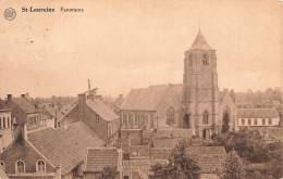 BELGIQUE - St Laureins - Panorama - église - Religion - Horloge - Ville - Albert - Oblit 1926 - Carte Postale Ancienne - Sint-Laureins