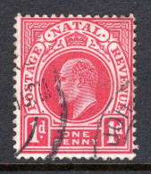 Natal - South Africa - 1902-03 KEVII - Postage & Revenue - Wmk. Crown CA - 1d Carmine Used (SG 128) - Natal (1857-1909)