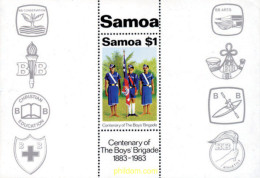 147869 MNH SAMOA 1983 CENTENARIO DE LA BOYS BRIGADE - Rowing