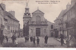 Delcampe - MONTCONTOUR                        EGLISE N D  ST MATHURIN ET LA PLACE - Moncontour