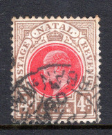 Natal - South Africa - 1904-08 KEVII - Postage & Revenue - Wmk. Mult. CA - 4d Carmine & Cinnamon Used (SG 152) - Natal (1857-1909)