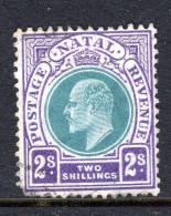Natal - South Africa - 1904-08 KEVII - Postage & Revenue - Wmk. Mult. CA - 2/- Dull Green & Bright Violet Used (SG 156) - Natal (1857-1909)