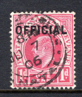 Natal - South Africa - 1904 KEVII - OFFICIALS - 1d Carmine Used (SG O2) - Natal (1857-1909)
