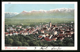 AK Altstätten, Ortsansicht Gegen Die Berge - Berg