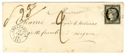 Grille / N° 3 Càd T 15 DECAZEVILLE (11) Sur Lettre 2 Ports Insuffisament Affranche Pour Villefranche Taxée 2. 1849. - SU - 1849-1850 Ceres