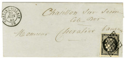 Grille / N° 3, Noir Sur Blanc, Belles Marges, Càd T 15 CHATEAU-VILLAIN 50 Sur Lettre Pour Chatillon Sur Seine. 1849. - S - 1849-1850 Ceres