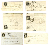 Lot De 6 Lettres Affranchies Avec N° 3 Noir Sur Blanc. - TB / SUP. - 1849-1850 Ceres