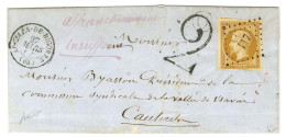 PC 117 / N° 13 Type 2 Càd T 15 ARGELES-DE-BIGORRE (63) Sur Lettre Insuffisament Affranchie Pour Cauterets Taxée 2 à L'ai - 1853-1860 Napoléon III