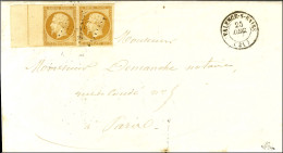 PC 3470 / N° 13 Paire Belles Marges Bdf Intégral Avec Filet D'encadrement Càd T 15 VALENCE-S-BAISE (31) Sur Lettre Avec  - 1853-1860 Napoléon III