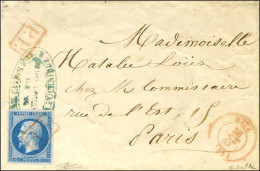P.P. Rouge / N° 14 Càd Rouge T 15 METZ (55) Sur Lettre Pour Paris. 1863. - TB / SUP. - R. - 1853-1860 Napoléon III