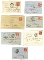 Lot De 7 Lettres Affranchies Avec N° 24. - TB. - 1862 Napoléon III