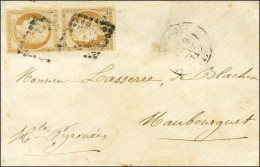 GC 532 / N° 36 (paire Tête-bêche) Càd T 17 BORDEAUX (32) Sur Lettre Pour Maubourguet. 1871. - TB. - RR. - 1870 Asedio De Paris