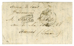 Càd PARIS (60) 27 SEPT. 70 + P.P. Sur Lettre Pour Amiens. Au Recto, Mention Manuscrite '' Armée De Paris / Gendarmerie ' - War 1870