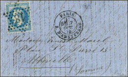 Etoile 18 / N° 29 Càd PARIS / R. D'AMSTERDAM 7 OCT. 70 Sur Lettre Pour Abbeville. Au Verso, Càd D'arrivée 18 OCT. 70. LE - War 1870